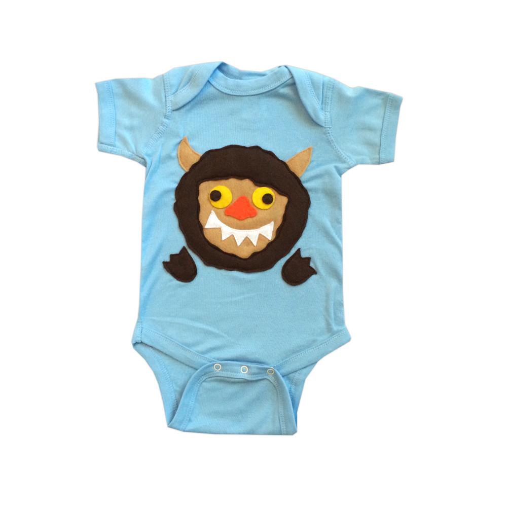 A Wild Boy & a Wild Monster Infant Bodysuits Combo - 2 ONESIES