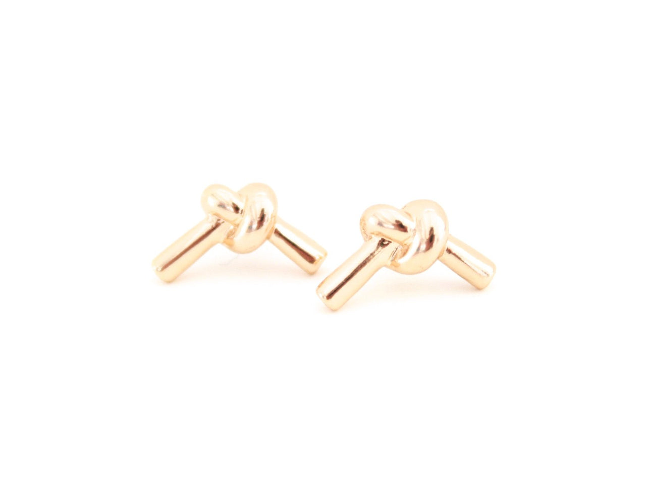 Knotty - Love Me Knot Stud Earrings - 3 FINISHES