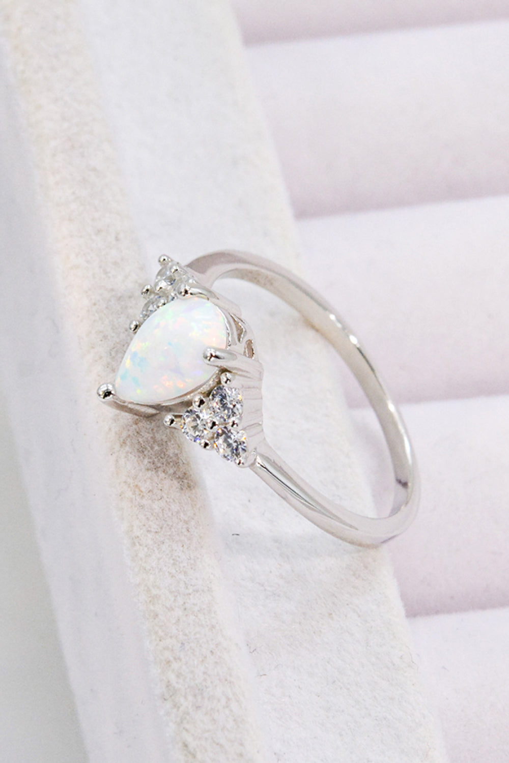 Limitless Love Opal and Zircon Ring - T - SIZES 5 THRU 10 - 1 COLOR -