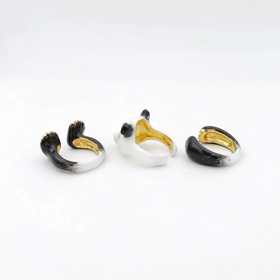 Mary Lou Store - ADJUSTABLE Panda Ring - 3 PCS. -