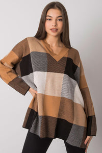 Thumbnail for Fame - Jumper in Camel / Plaid - 1 COLOR -