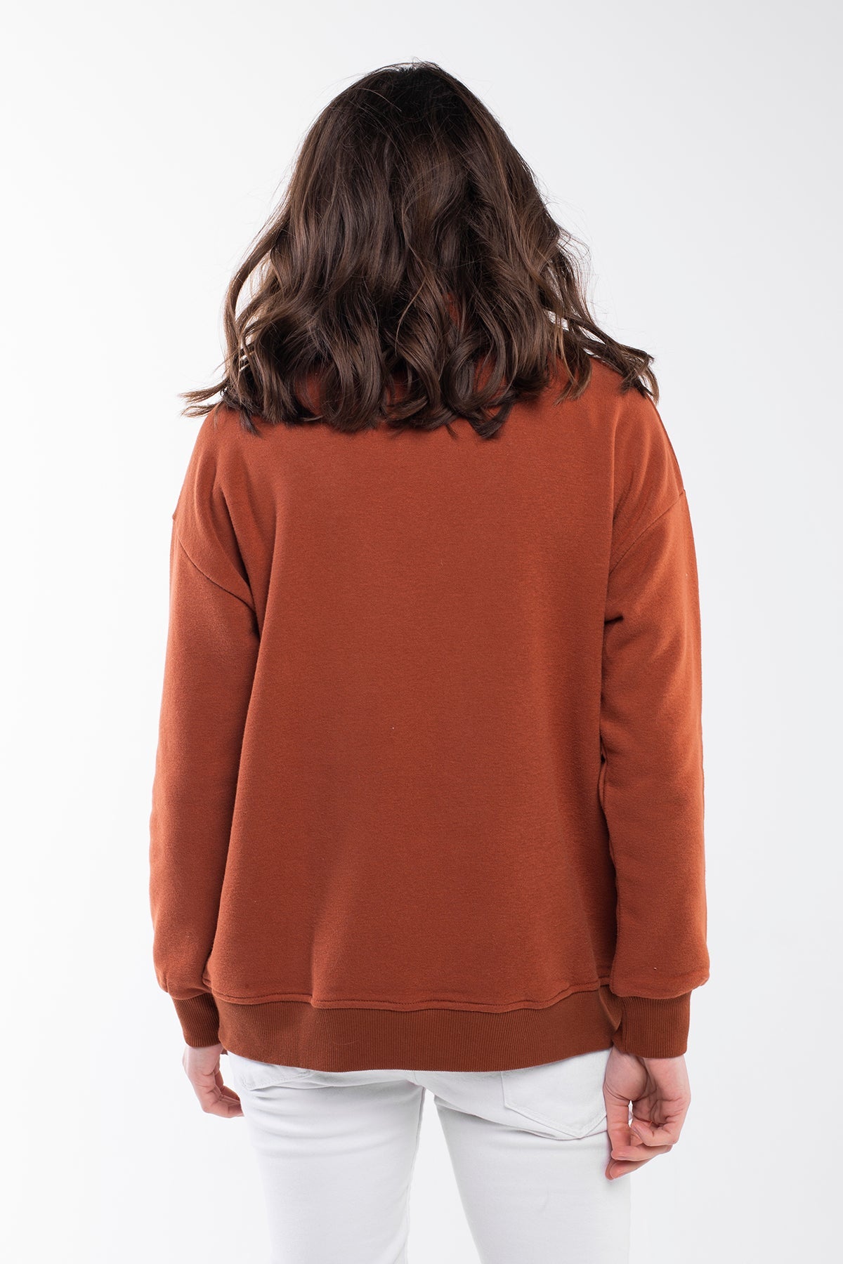 Zipped Neck Sweatshirt - 5 COLORS -