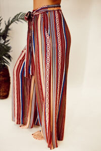 Thumbnail for Printed Tied Wide Leg Pants - T - 1 COLOR -