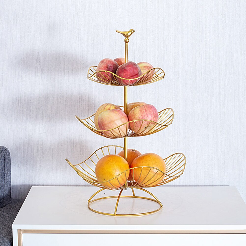 Iron Fruit Basket Stand - 3 Tier Fruit Trays - Cake Trays - Dessert / Snacks Trays - Vegetables - Snacks Storage Tray Stand - [28 DAY DELIVERY] - 11 COLORS/SHAPES/DESIGNS - CHECK 'EM OUT! -