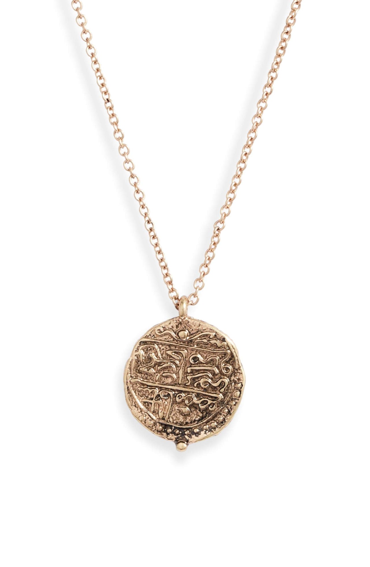 Knotty - Medallion Coin Charm Necklace -