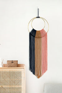 Thumbnail for Hoop Fringe Macrame Wall Hanging - 41.3