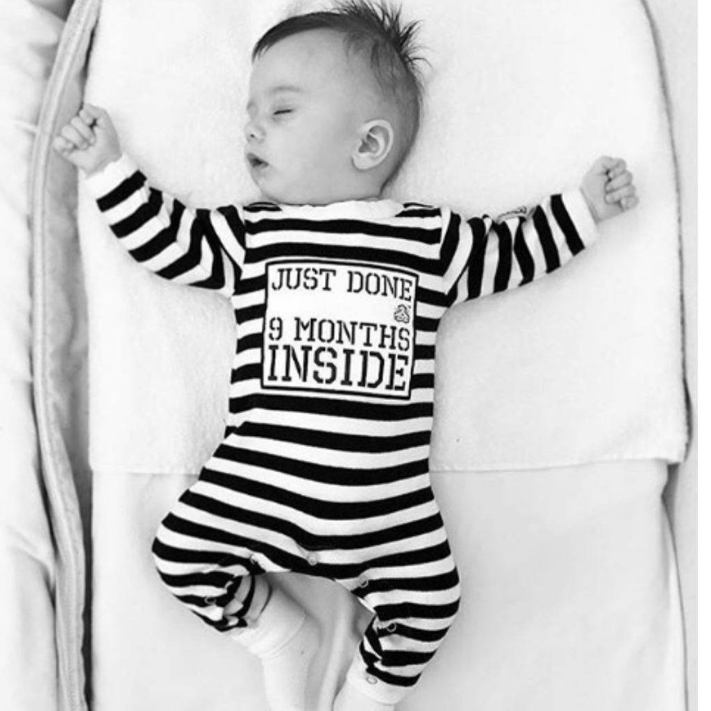 Just Done 9 Months Inside® New Born Baby Grow- Baby Shower Gift - Coming Home Outfit  by Lazy Baby® -