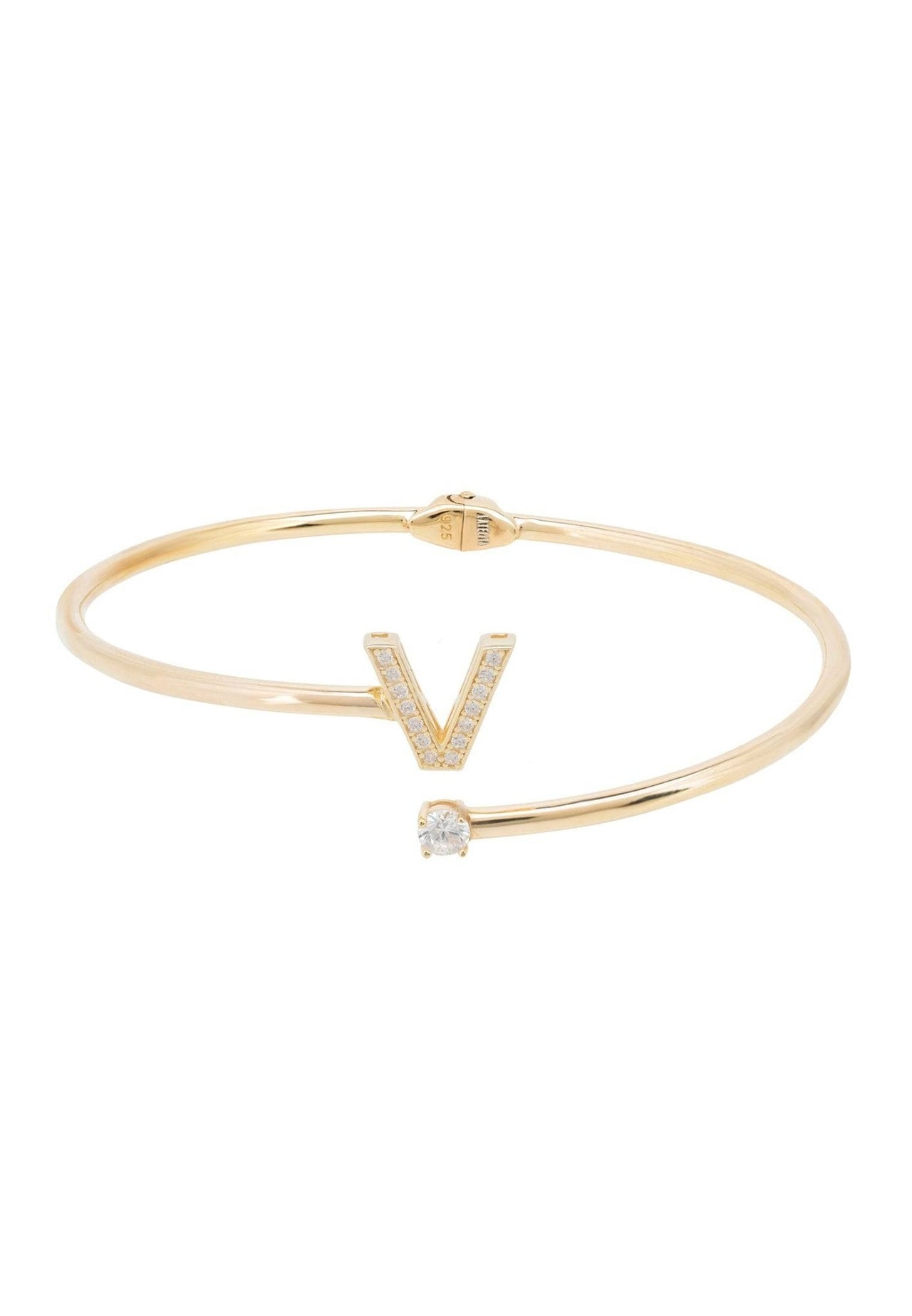 Initial Bangle Gold V -