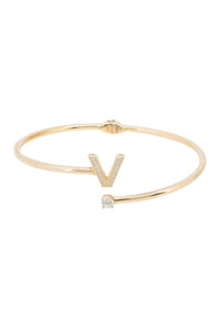 Thumbnail for Initial Bangle Gold V -