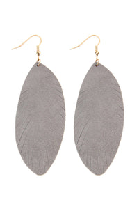 Thumbnail for Fringe Leaf Leather Drop Earring - 8 COLORS -