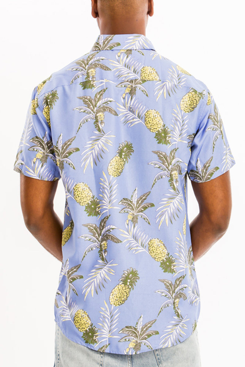 WEIV - Digital Print Hawaiian Short Sleeve Shirt -