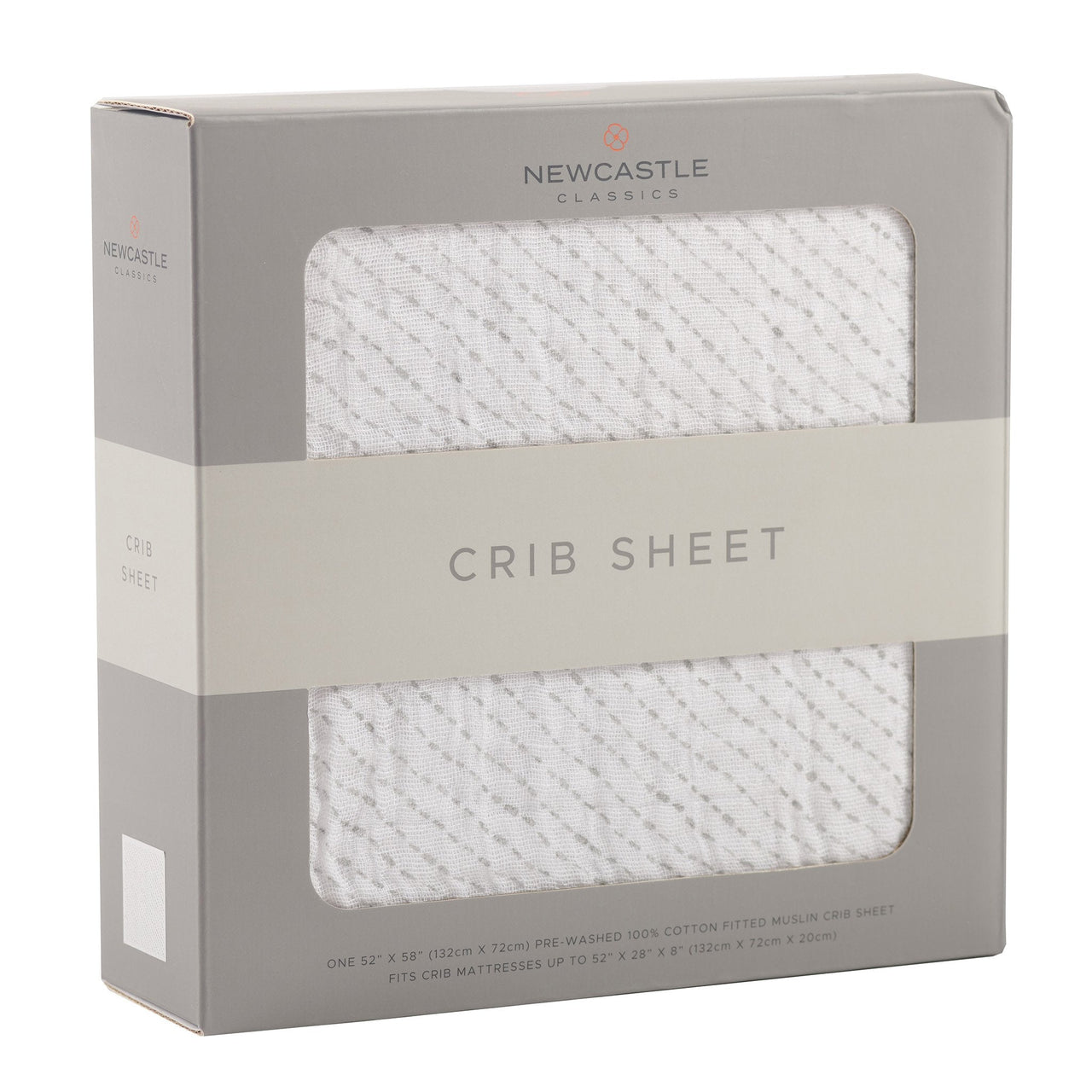 Newcastle - Spotted Wave Cotton Muslin Crib Sheet -