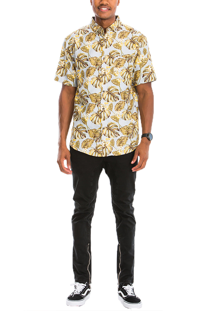 WEIV - Digital Print Hawaiian Short Sleeve Shirt -