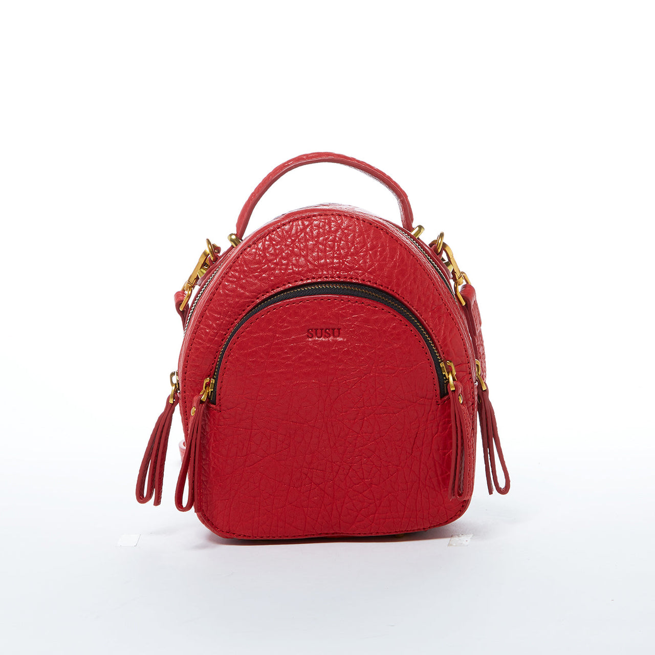 Amanda Red Convertible Backpack Purse -