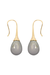 Thumbnail for Teardrop Pearl Pull Trough Earrings - 4 COLORS -