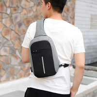 Thumbnail for External USB Charging & Ear bud securing Incline Shoulder Bag - 3 COLORS -