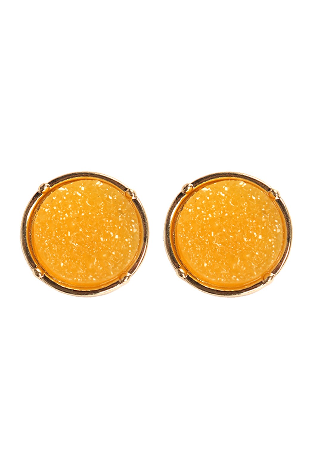 Druzy Round Post Earrings - 18 COLORS -