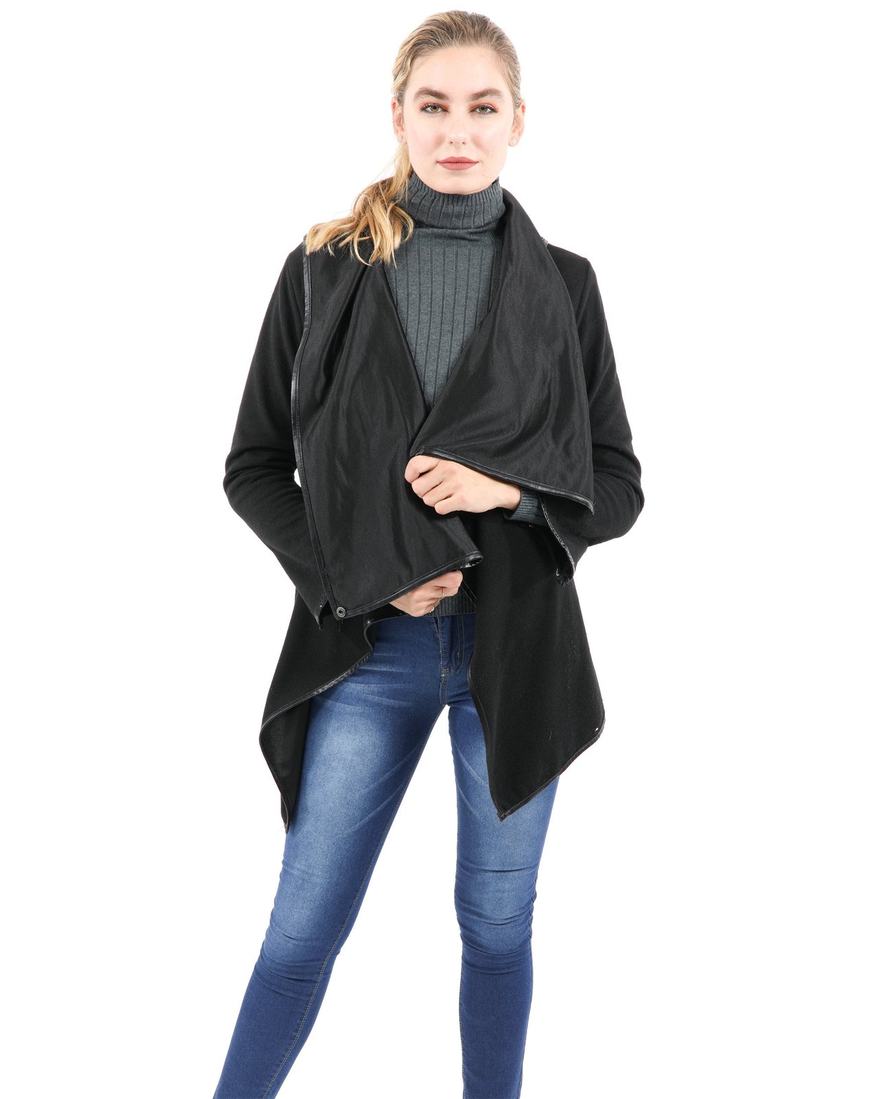 Savoy - Bowmont Drape Collar Jacket - 1 COLOR -