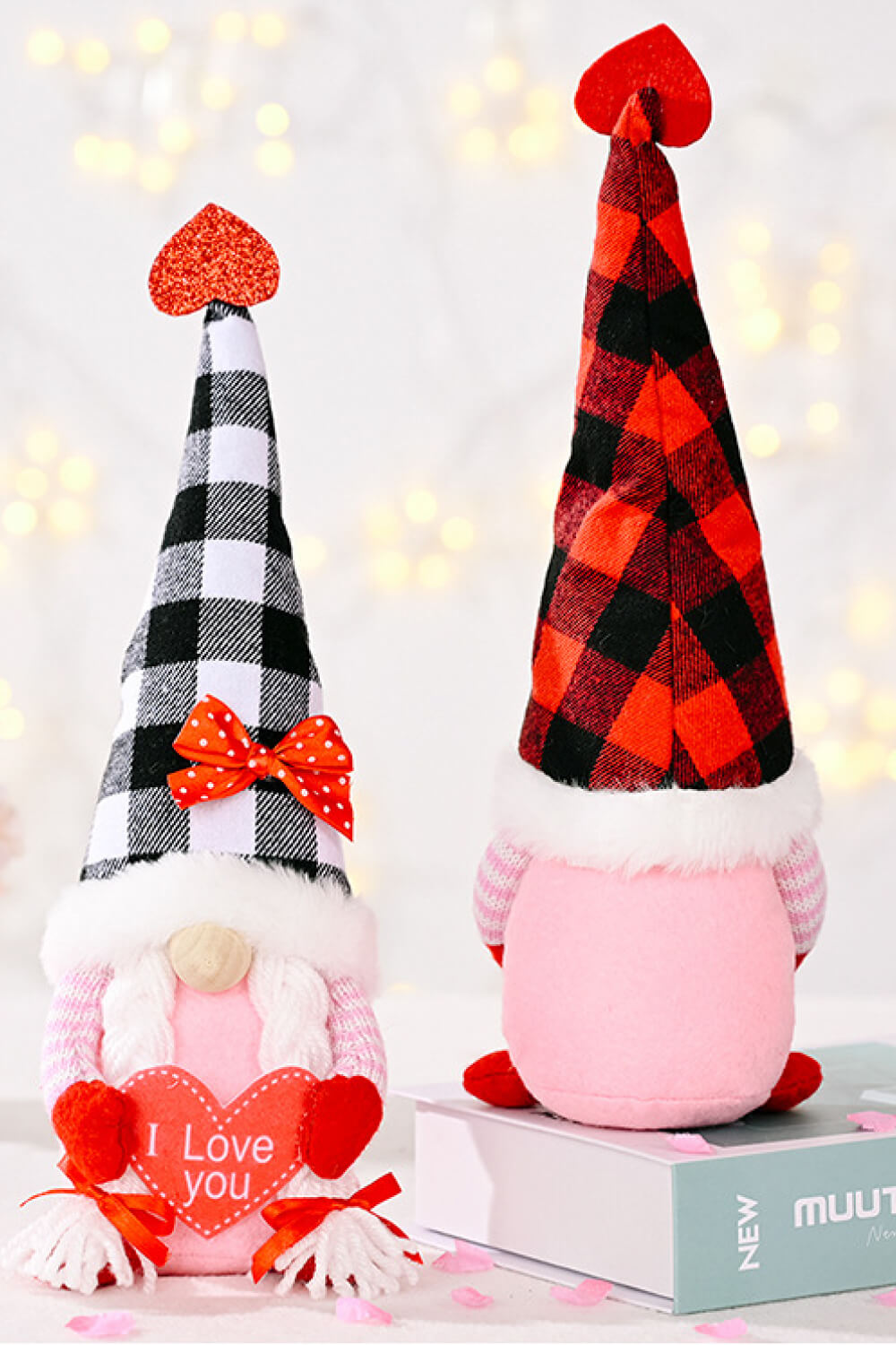 Special Occasion / Mother's Day Plaid Pointed Hat Gnomes - 12.5" - 2 TYPES - [5-10 DAY DELIVERY] - T -