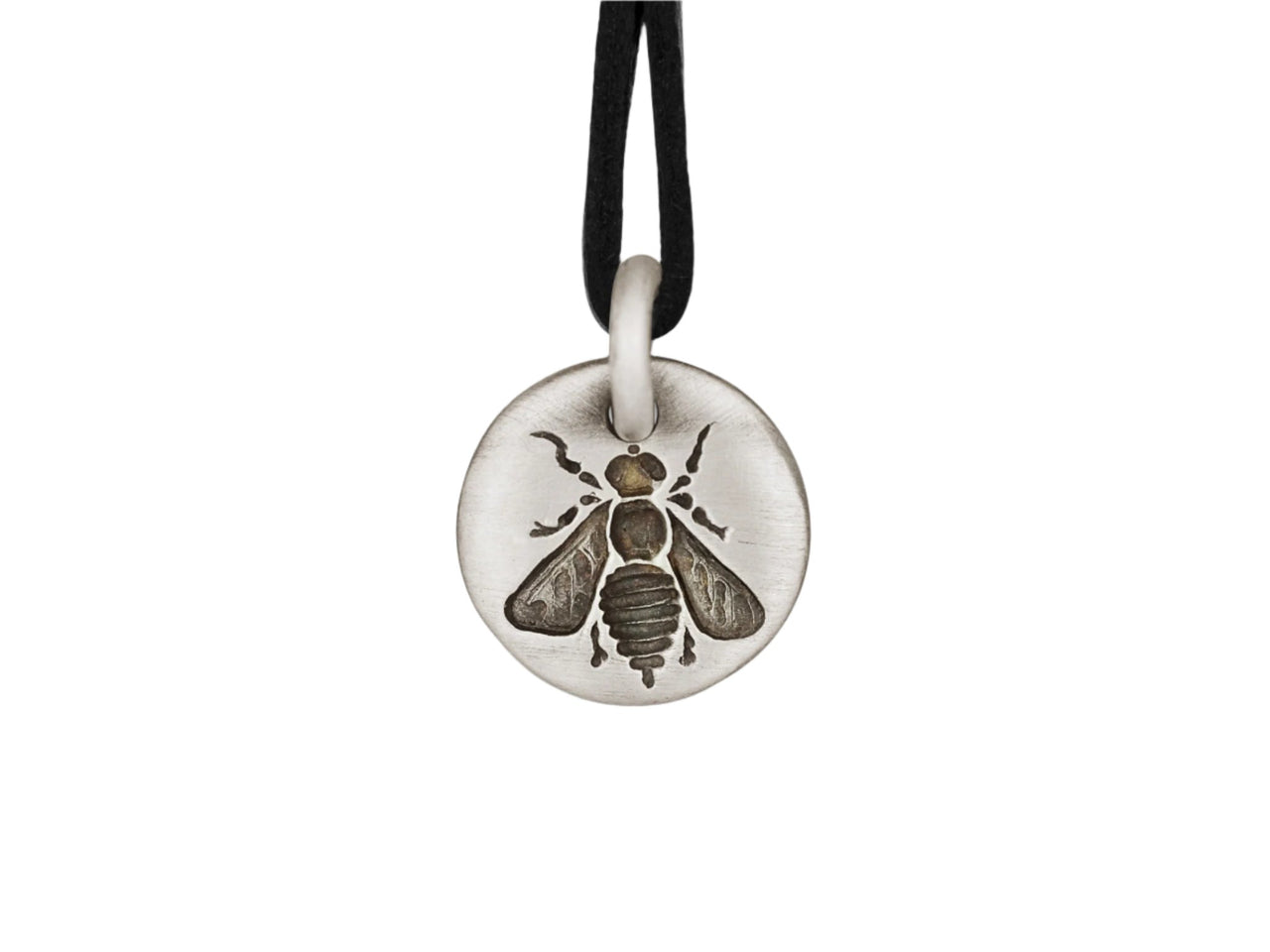 Snake Bones - Bee Charm Pendant in Sterling Silver -