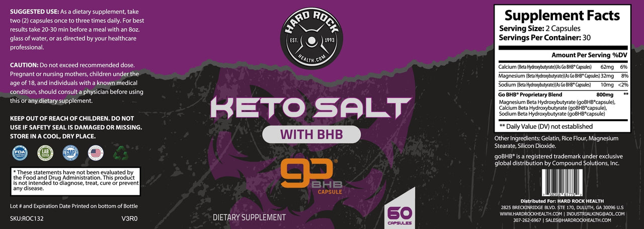 Keto Salt With BHB- Natural Ketosis Using Ketone & Ketogenic Diet