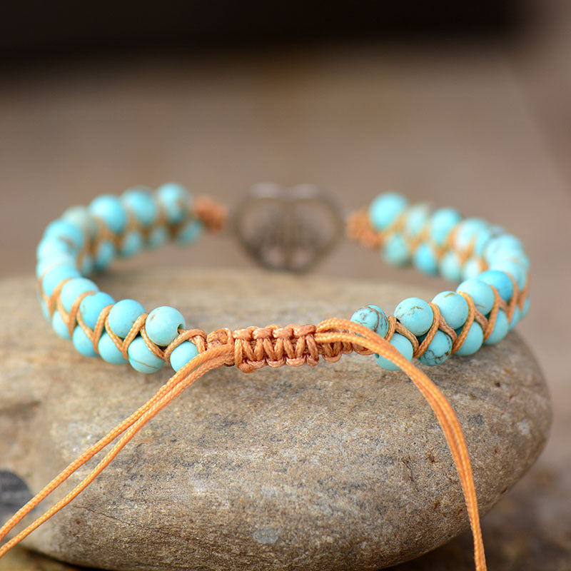 Turquoise Beaded Bracelet - T - 2 COLORS -