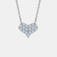 Thumbnail for Moissanite 925 Sterling Silver Heart Necklace