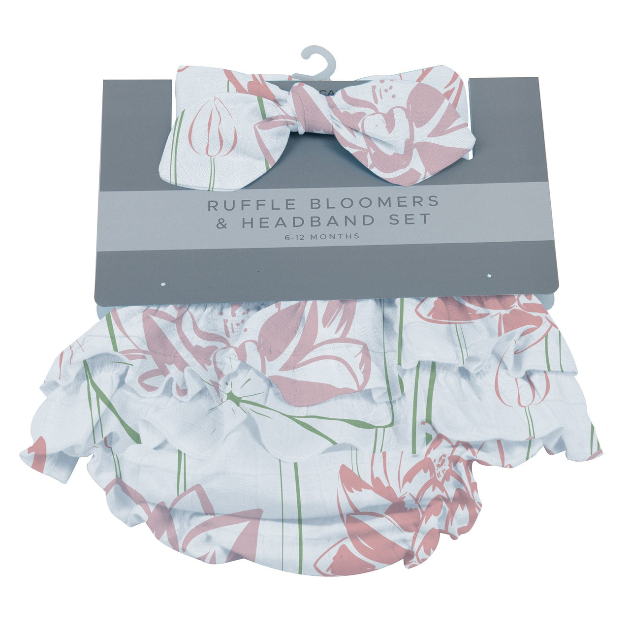 Newcastle - Water Lily Ruffle Bamboo Bloomer Headband Set - 1 COLOR -