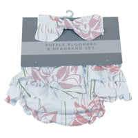 Thumbnail for Newcastle - Water Lily Ruffle Bamboo Bloomer Headband Set - 1 COLOR -