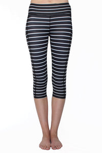 Thumbnail for Belcorva - Black and White Stripe 2.0 - Pocket Capri - 1 COLOR -