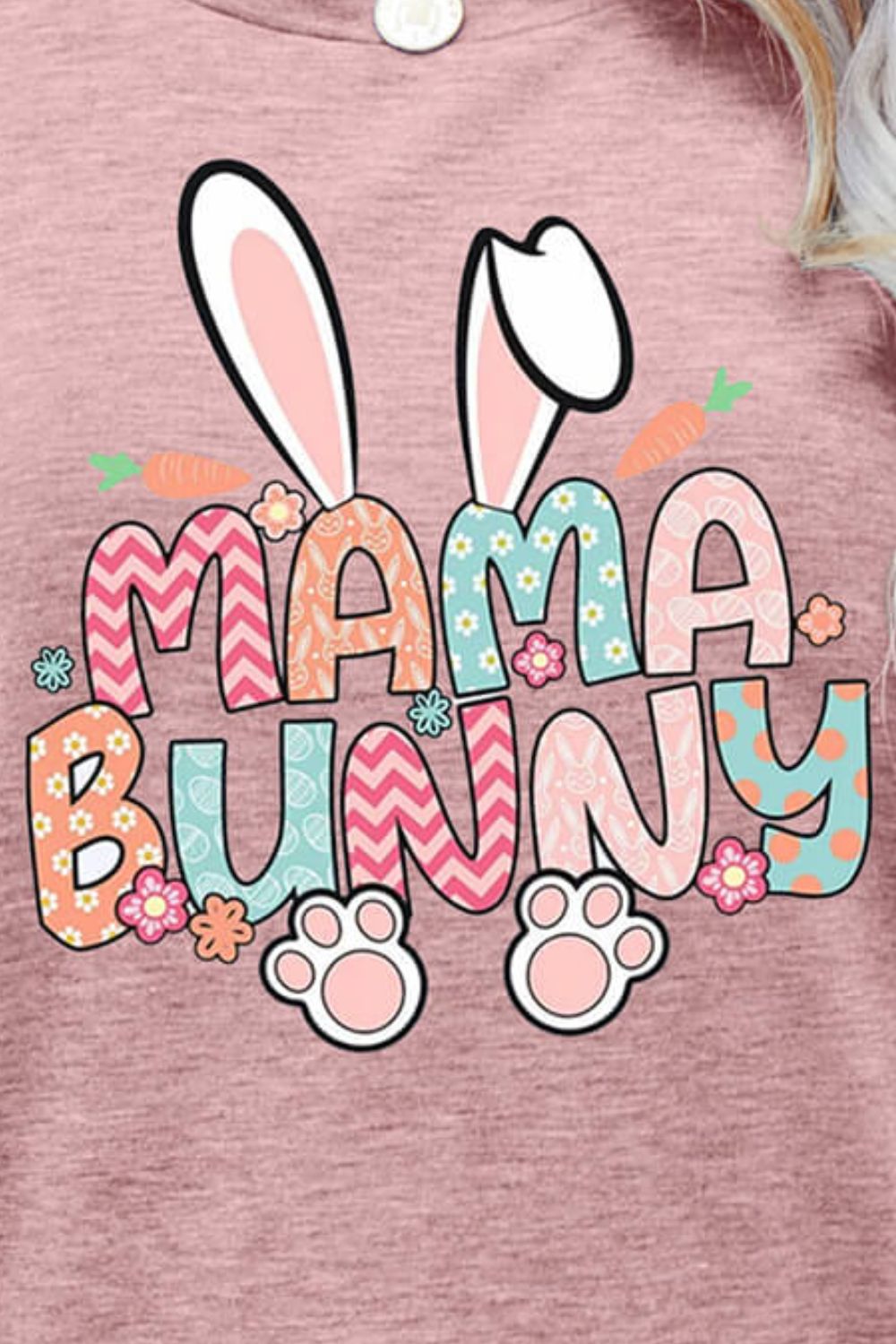 MAMA BUNNY Easter Graphic Short Sleeve Tee - T - 6 COLORS -