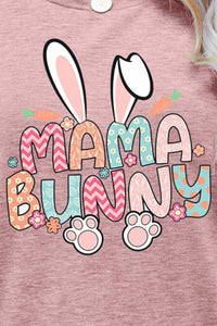 Thumbnail for MAMA BUNNY Easter Graphic Short Sleeve Tee - T - 6 COLORS -