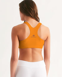 Thumbnail for Chaluisant - Tangy-Orange Women's Seamless Sports Bra -