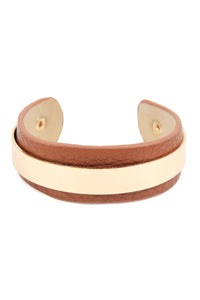 Thumbnail for Simple Leather Cuff Bracelet - 4 COLORS -