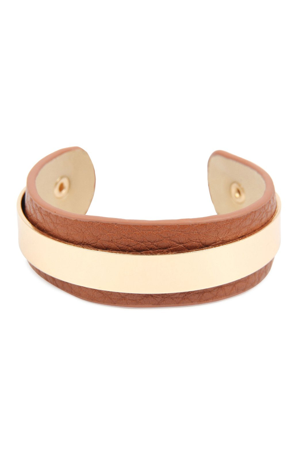 Simple Leather Cuff Bracelet - 4 COLORS -