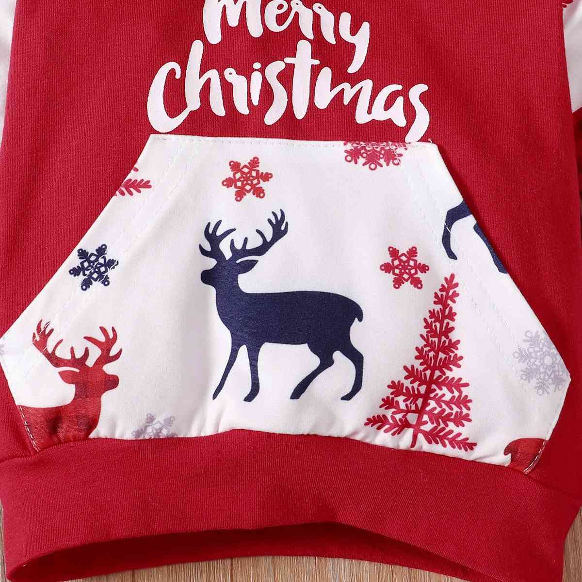 MERRY CHRISTMAS Hoodie and Pants Set - 2 PCS. - T - 2 COLORS -