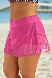 Thumbnail for Full Size Layered Swim Skirt - T - 3 COLORS -