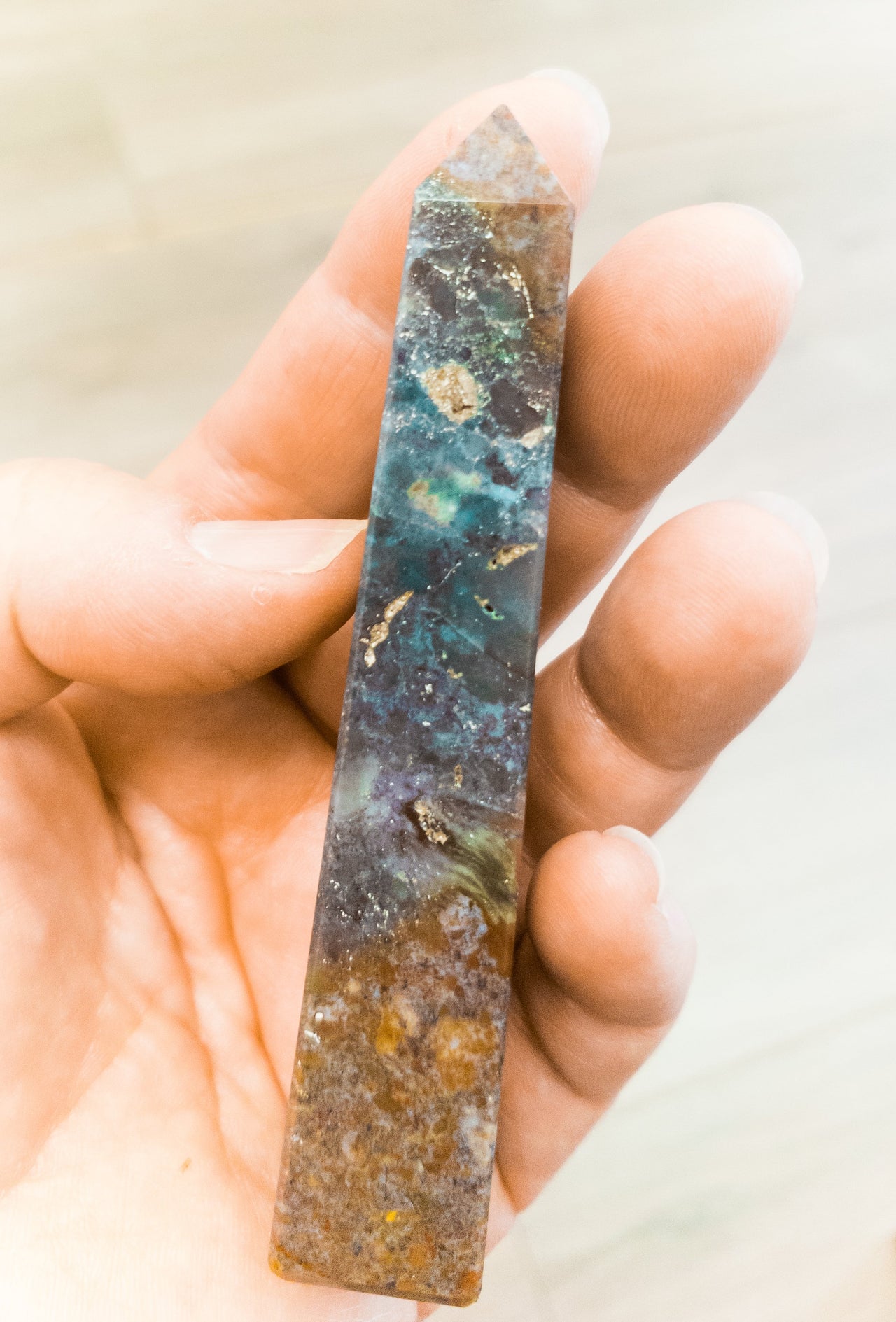 Whyte Quartz - Moss Agate Obelisk -