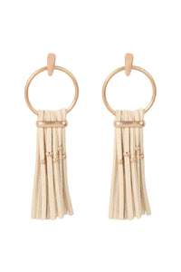 Thumbnail for Suede Tassel Post Earrings - 6 COLORS -