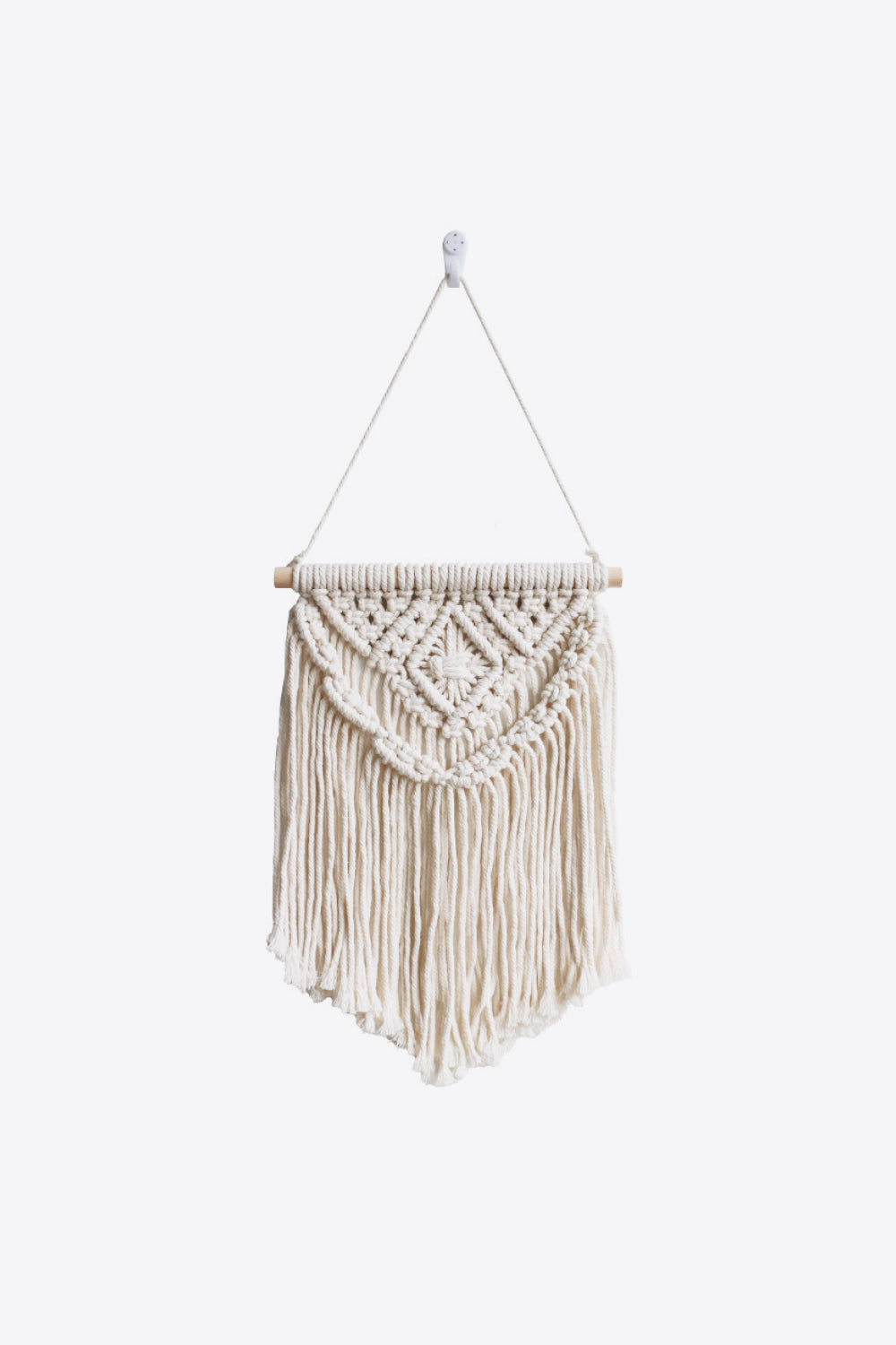 Macrame Fringe Wall Hanging Decor - 25.5" X 15-7" - 17.7" - T - 2 LENGTHS - 2 TASSELS -