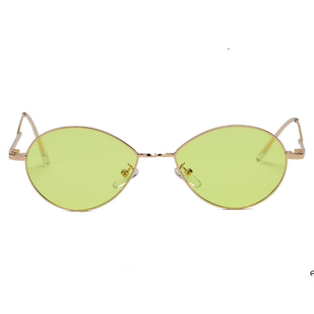 Hickory | S3009 - Small Retro Vintage Metal Round Sunglasses - 4 COLORS -