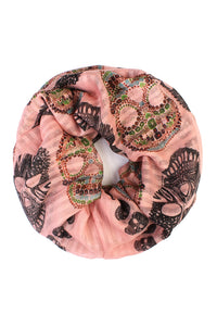 Thumbnail for Riah Fashion - Infinity Sugar Skull Scarf - 4 COLORS -