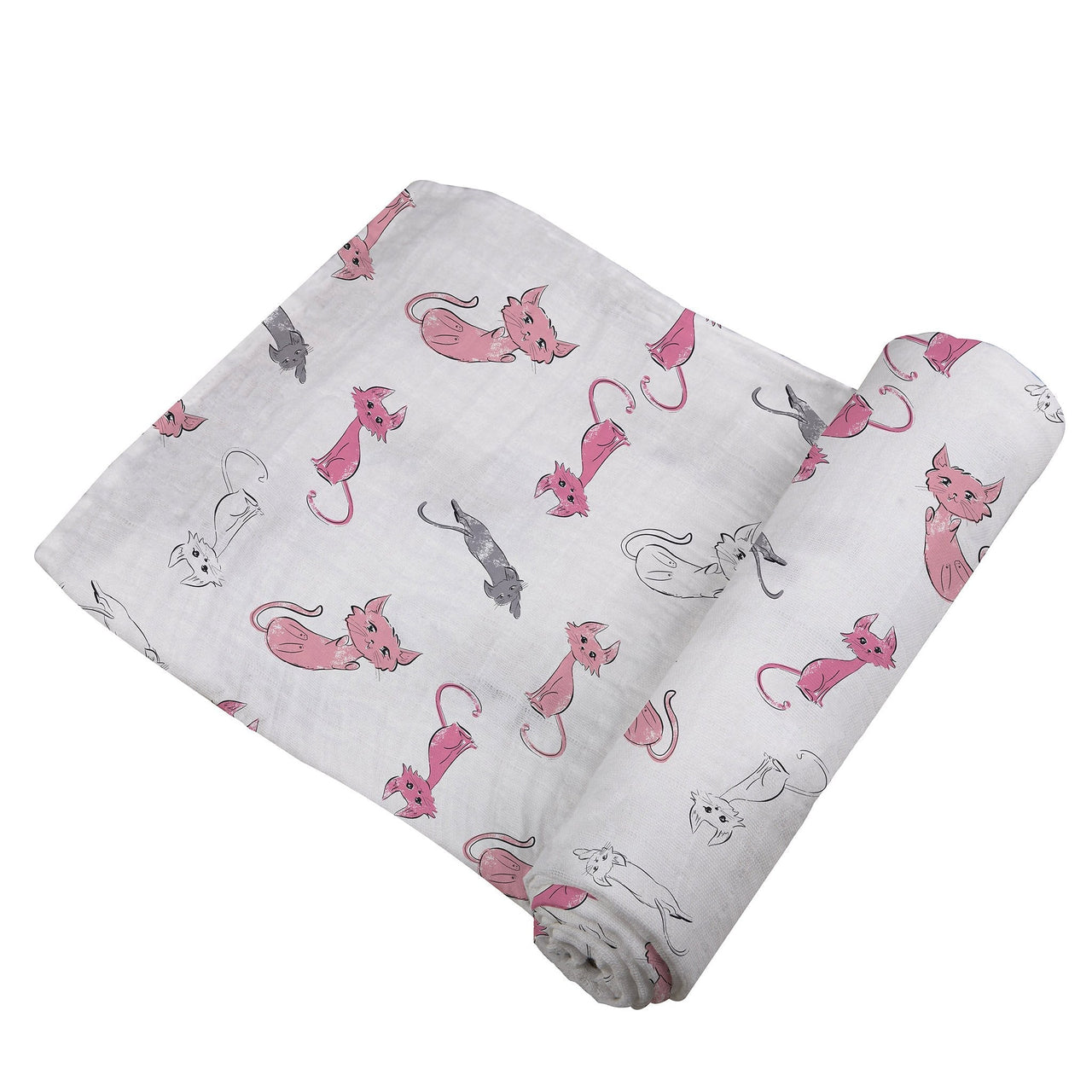 Newcastle - Playful Kitty Bamboo Muslin Swaddle -