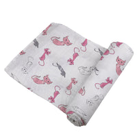 Thumbnail for Newcastle - Playful Kitty Bamboo Muslin Swaddle -