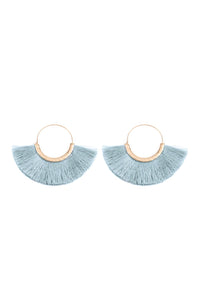 Thumbnail for Fan Tassel Hoop Earring - 15 COLORS -