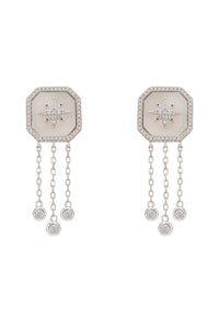 Thumbnail for LATELITA - Starburst White Mother of Pearl Drop Earrings Silver -