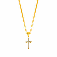 Thumbnail for Mister - Gem Cross Necklace - 7 CHAIN LENGTHS - 3 FINISHHES -