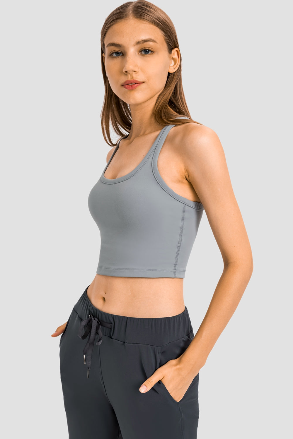 Racerback Sports Bra - T - 6 COLORS -