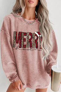 Thumbnail for MERRY CHRISTMAS Round Neck Long Sleeve Sweatshirt - T - 1 COLOR -