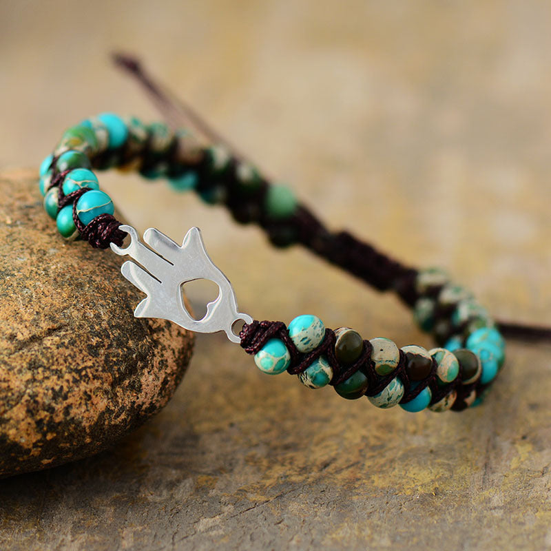 Turquoise Beaded Bracelet - T - 2 COLORS -